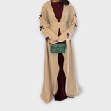 Stylish Cardigan and Dress Combination with Striped Decoration