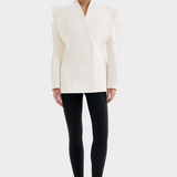 Sculpted Jacket with Statement Shoulders