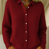 Adéla – Elegantní dámská pletená košile s knoflíky