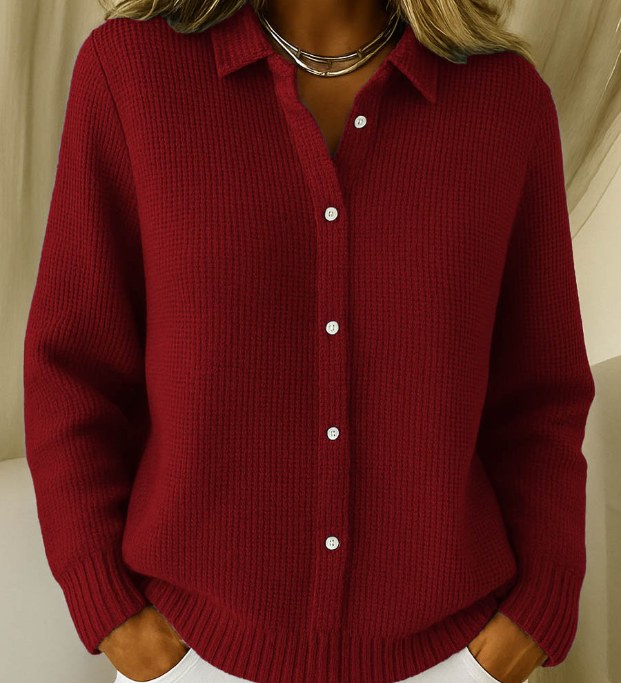 Adéla – Elegantní dámská pletená košile s knoflíky