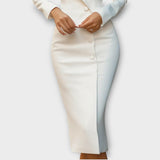 Tailored Elegance Blazer Midi Dress