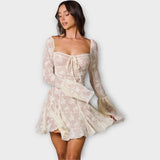 The Romantic Dress with Lace and Sheer Effect