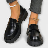 Ladies' Moccasins with Orthopaedic Design and Wedge Heels
