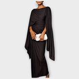 Draped One-Shoulder Evening Elegance Gown