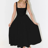Elegant Midi Dress with Romantic Line