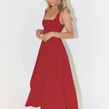 Elegant Midi Dress with Romantic Line