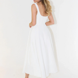 Elegant Midi Dress with Romantic Line