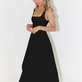 Elegant Midi Dress with Romantic Line