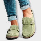 Orthopaedic Women's Moccasins with Decorative Buckle
