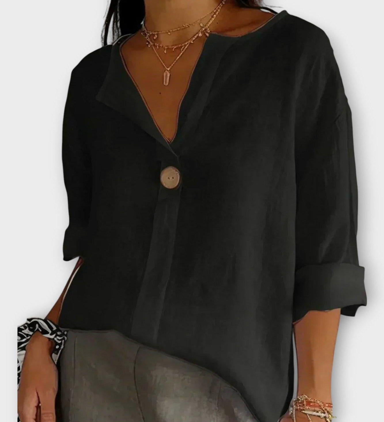 V-krční Knoflíková Tréninková Košile