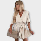 Airy Summer Dress with Ruffles and Belt