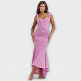 Long Dress with Elegant and Refined Corset