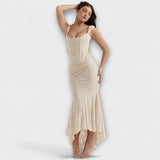 Long Dress with Elegant and Refined Corset