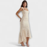 Long Dress with Elegant and Refined Corset