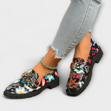 Orla – Colourful Loafers with Floral Design