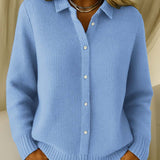 Adéla – Elegantní dámská pletená košile s knoflíky