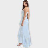 Elegant Ruffled Evening Gown