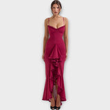 Elegant Ruffled Evening Gown